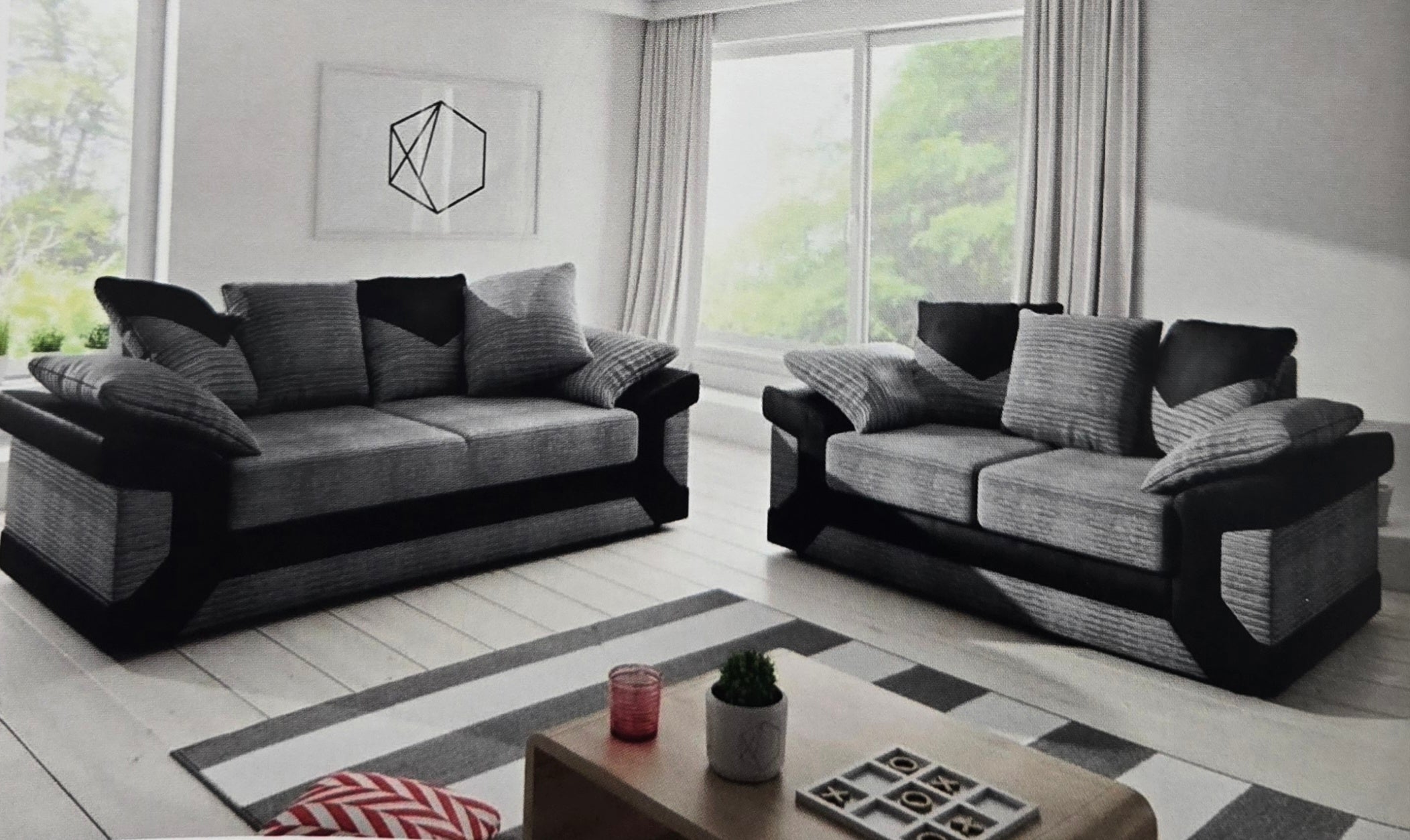 Dino Corded Fabric / Leather Sofas