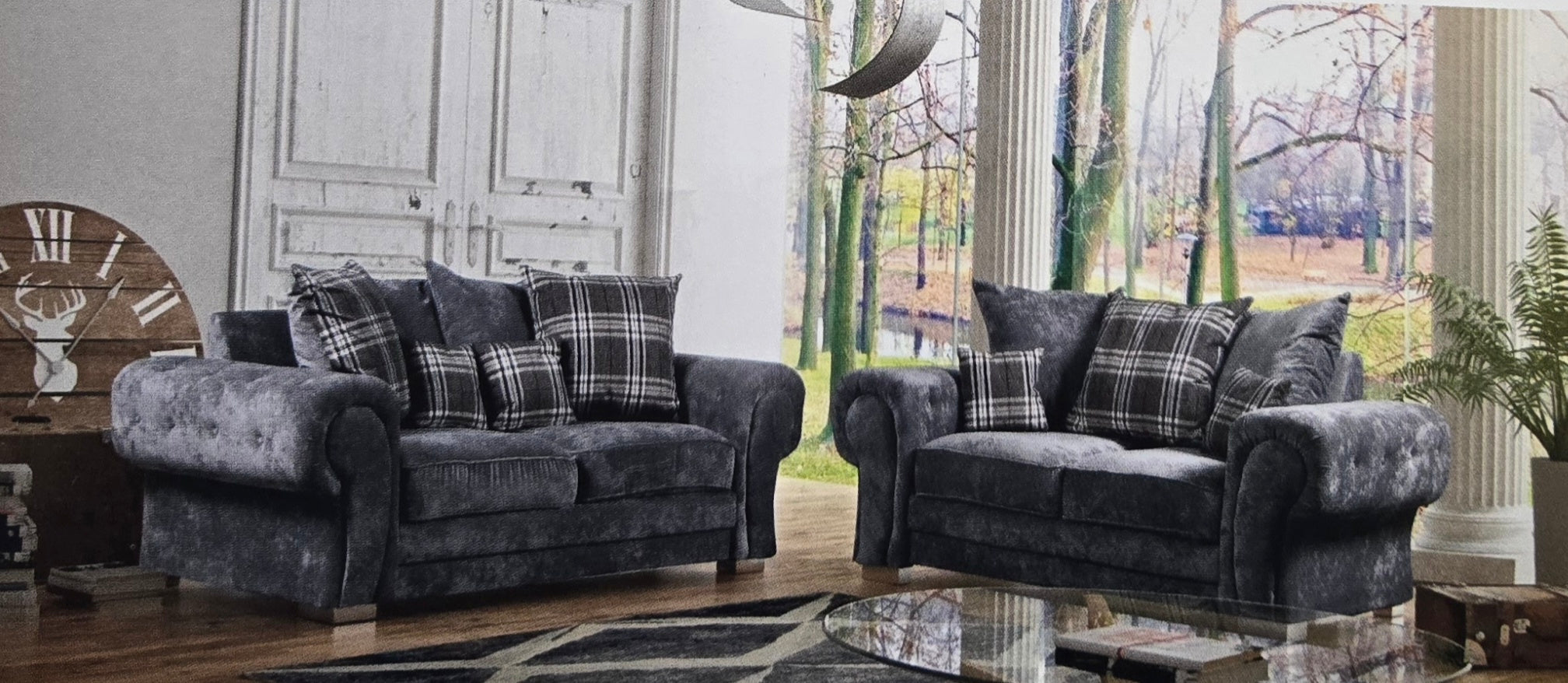 Verona Fabric Suite Grey