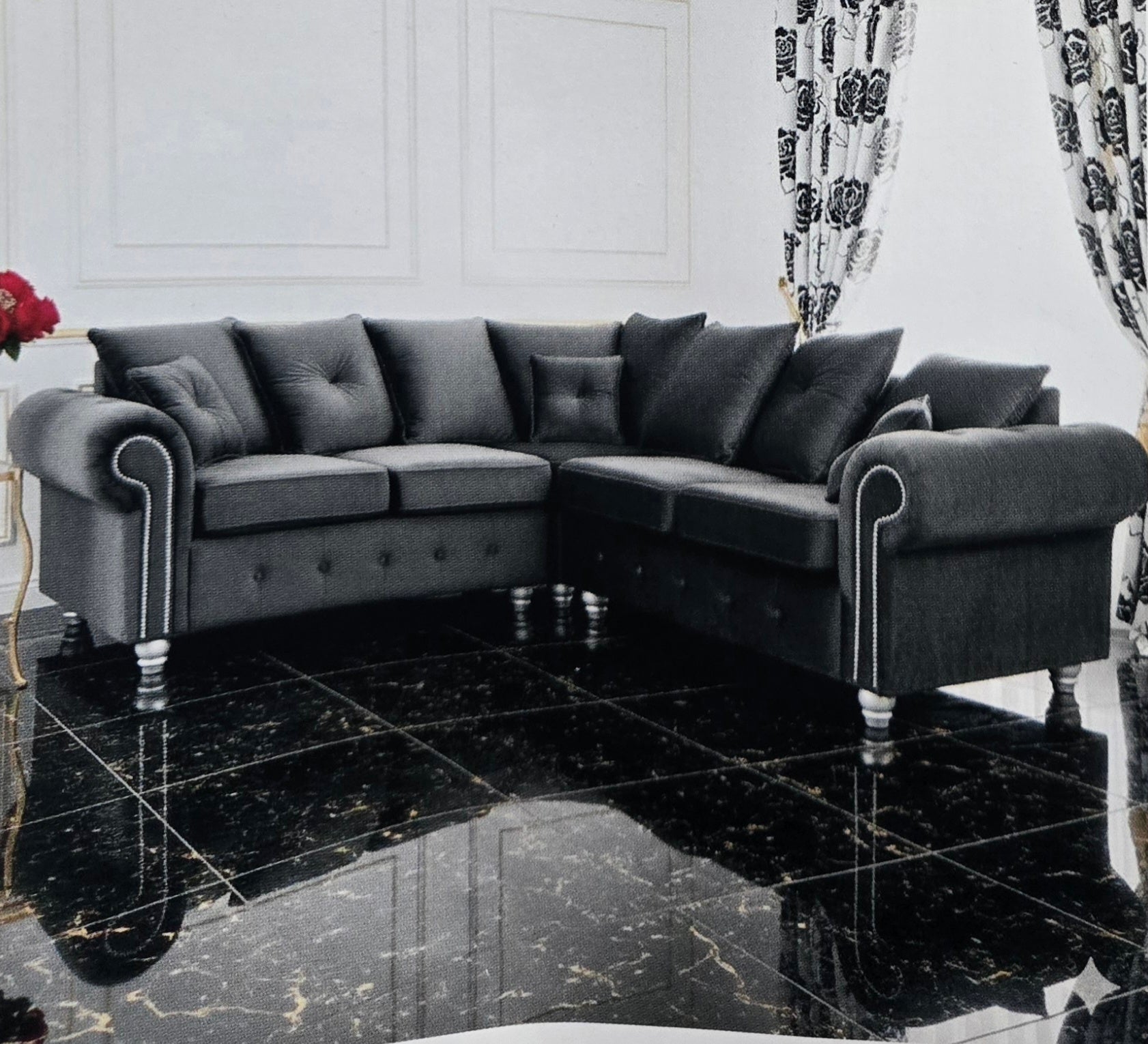 Kashmir Plush Fabric Grey