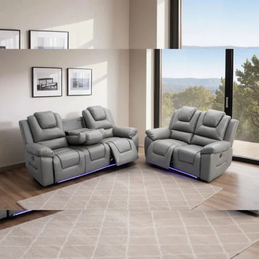 Colorado Leather Electric Recliner Sofa