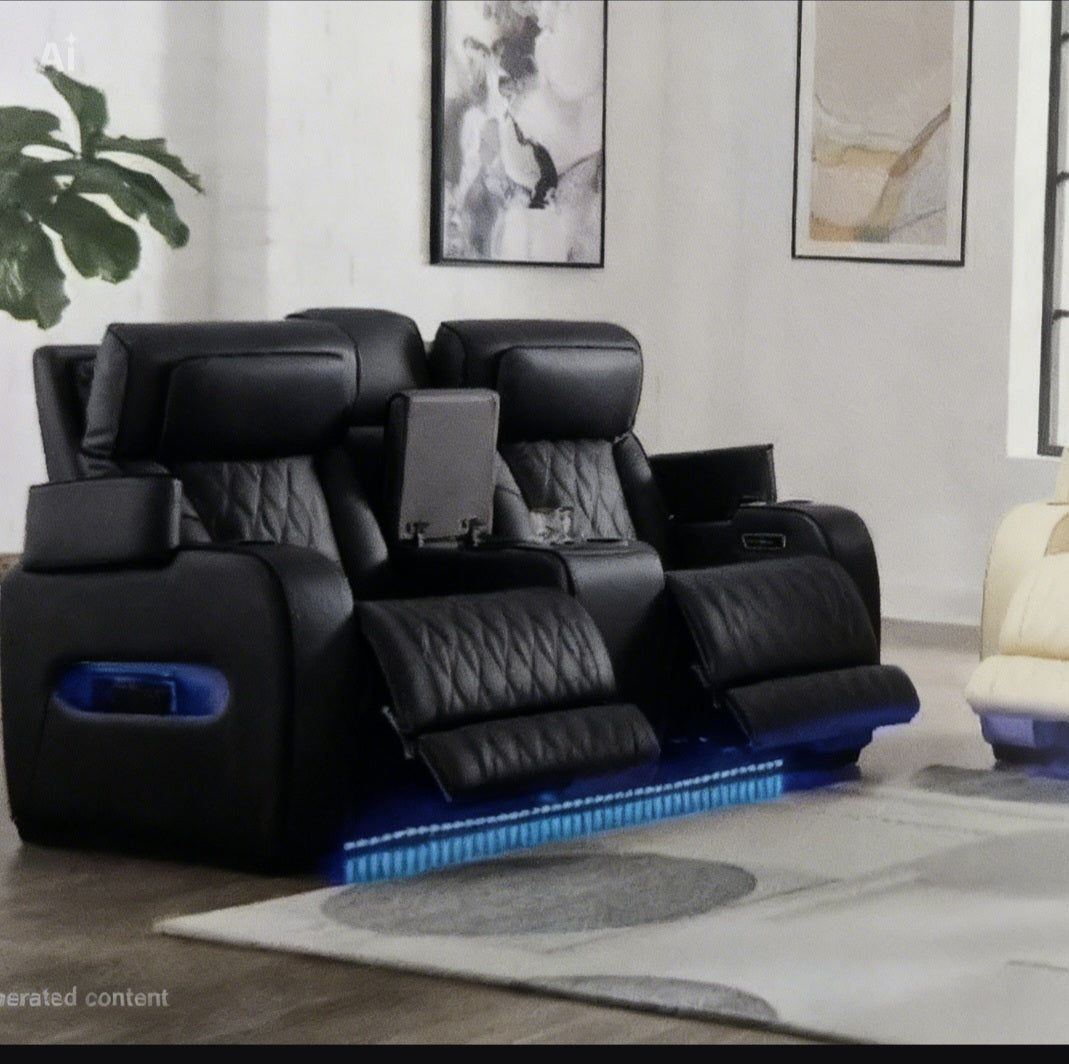 Osman Entertainment Sofas Leather Electric