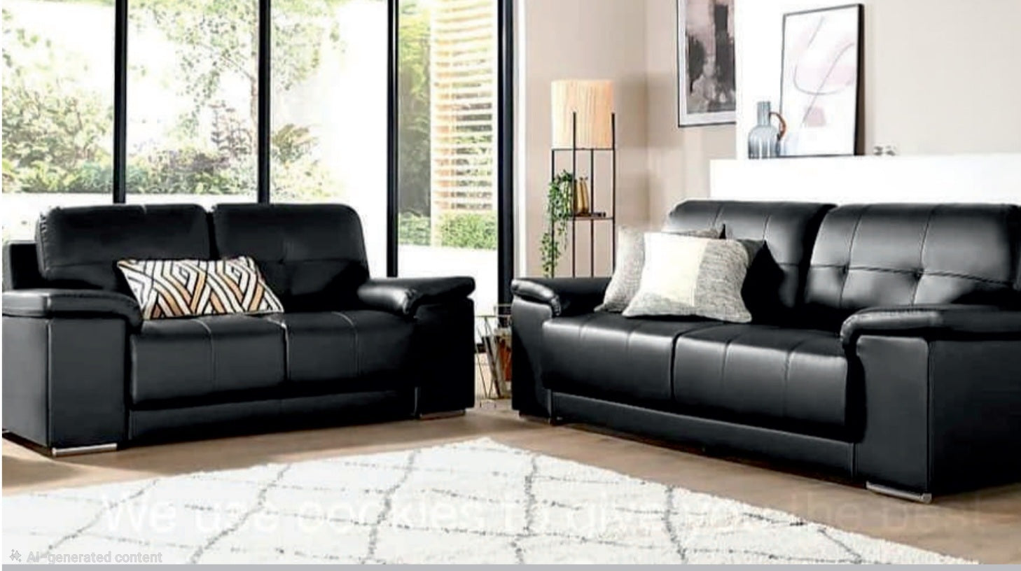 Kan Leather Sofa Suite