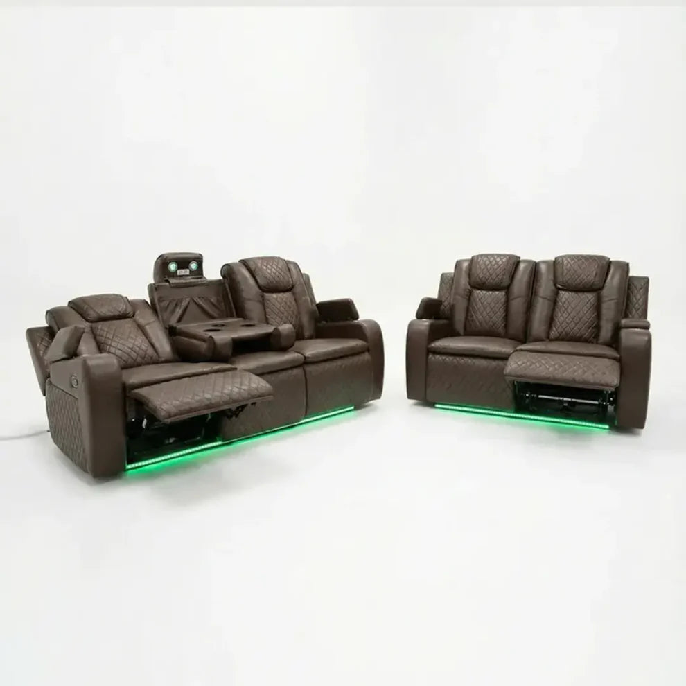 Colorado Leather Electric Recliner Sofa