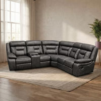 Nova Electric Recliner Leather Corner Sofa